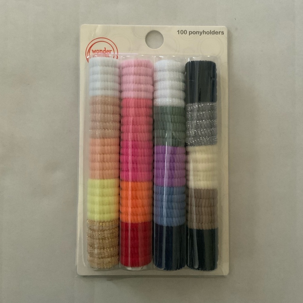 Kid’s wonder nation Assorted 100 Color Mini Spiral Hair Ties Pack